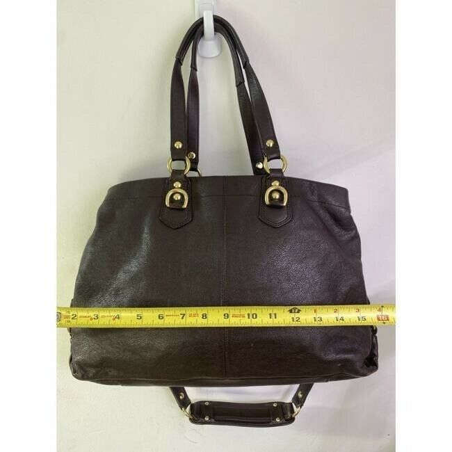COACH Large Brown Leather Shoulder Bag
