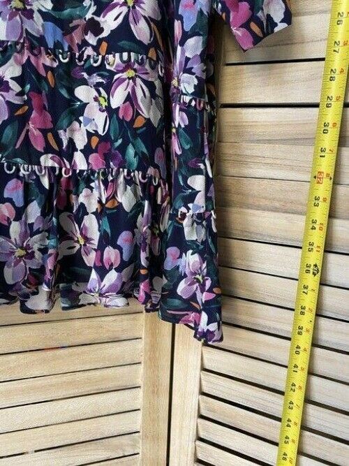 Nicole Miller White Pink Blue New Floral Mini Msrp Mid Length Short Casual Dress