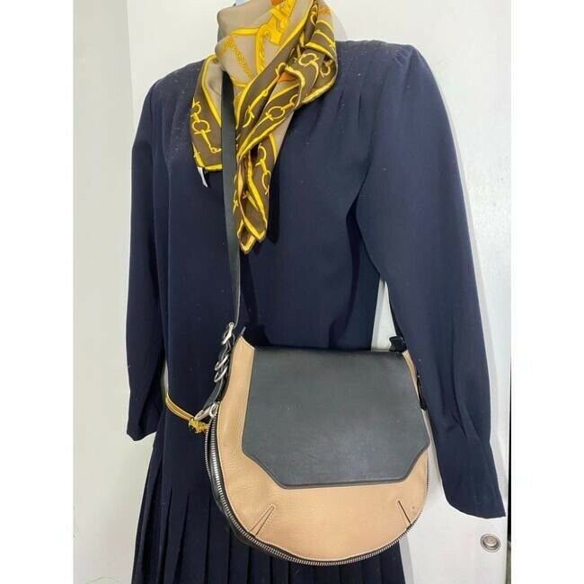 RAG & BONE Black/ Tan Smooth Leather/ Shoulder Crossbody Bag