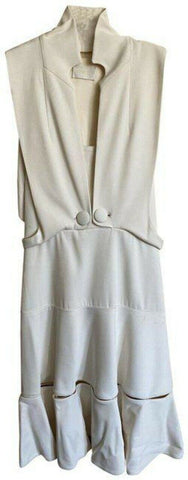 zac posen white new symmetrical cream color small msrp