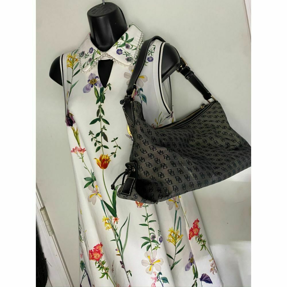 Dooney and Bourke All Over Signature Fabric Bag Size M