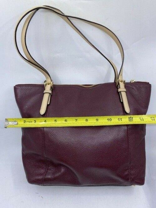 michael kors large msrp burgundy leather shoulder bag