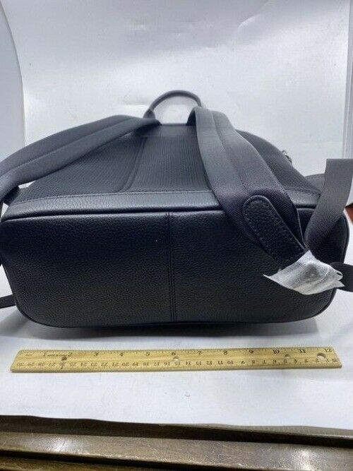 Michael Kors Hudson Crocodile Embossed And Logo Black Leather Backpack