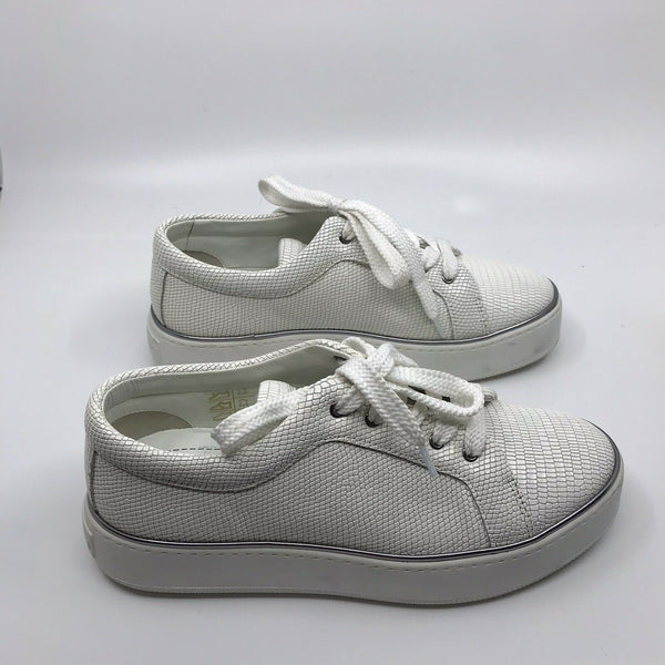 MAX MARA White Python  Leather Sneakers Sz 6.5