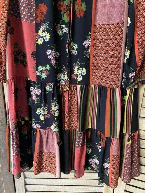 Nicole Miller Black Red Pink New Floral Msrp Short Casual Dress