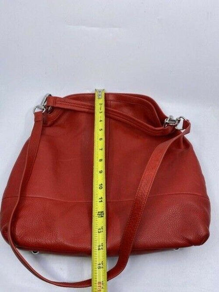 b makowsky large red leather shoulder bag