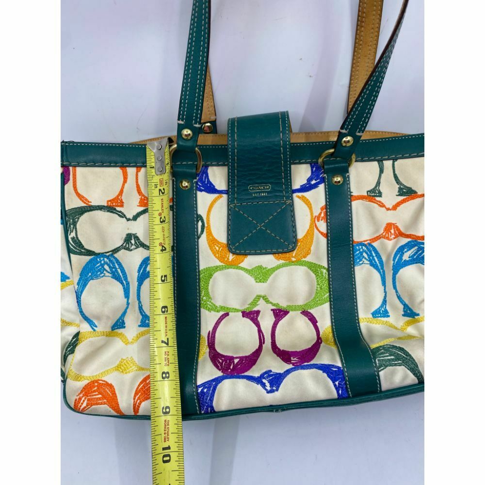 Coach Women's Large Multicolor Fabric Tote Bag