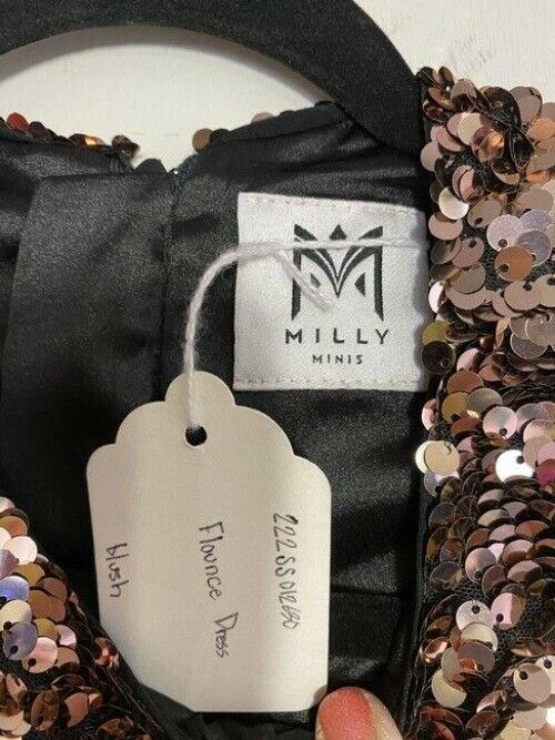milly minis chrome new girls sequined short casual dress