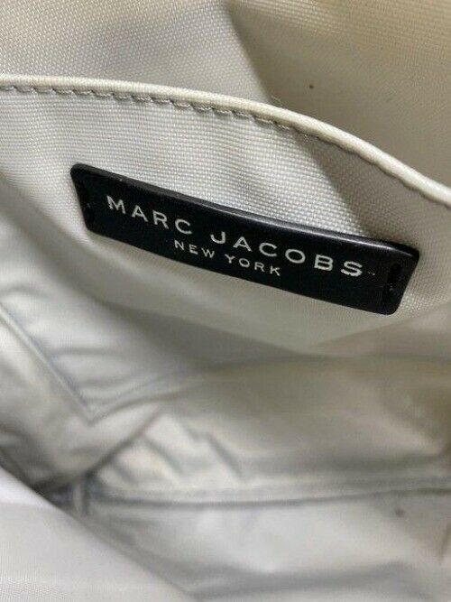 marc jacobs white black nylon fabric cross body bag