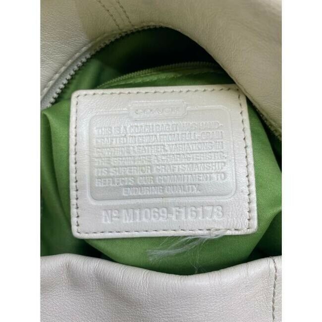 Coach Large White Leather Hobo Bag