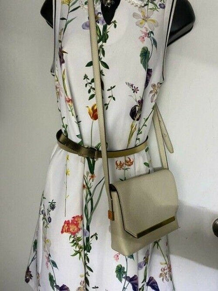 jcrew beige leather cross body bag