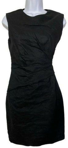 nicole miller black new ruched linen msrp