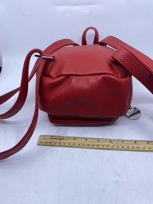 Steve Madden Mini Red Faux Leather Backpack