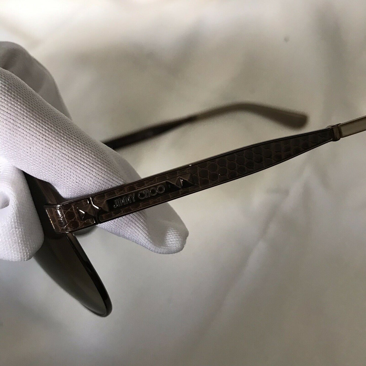 Authentic Jimmy Choo Dominique/S 000/JO Goldtone Sunglasses Made in Italy +Case