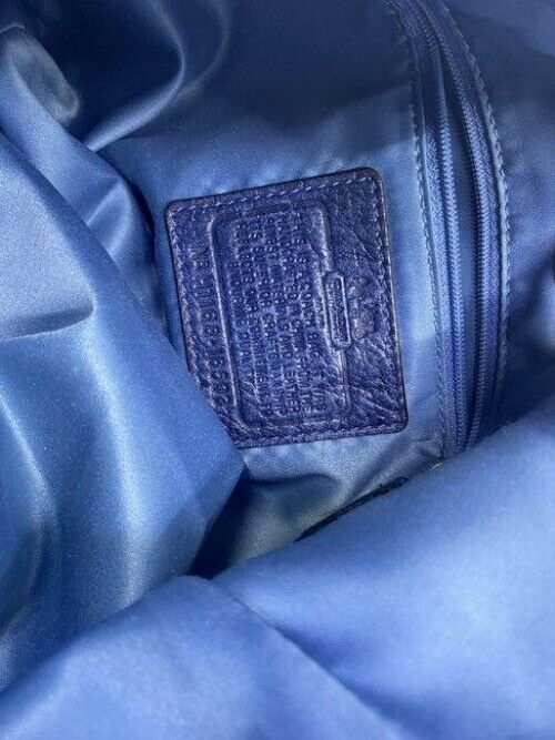 coach tote w large bag tote w detachable specialty navy leather shoulder bag