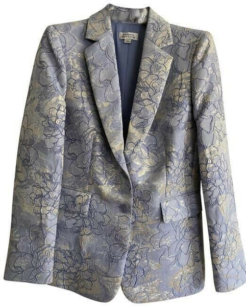 elie tahari floral blue jacket msrp blazer