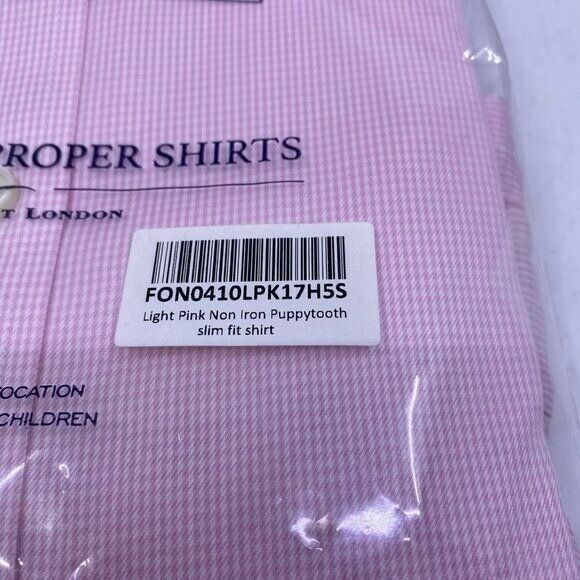 Charles Tyrwhitt Light Pink none iron Puppytooth slim fit shirt