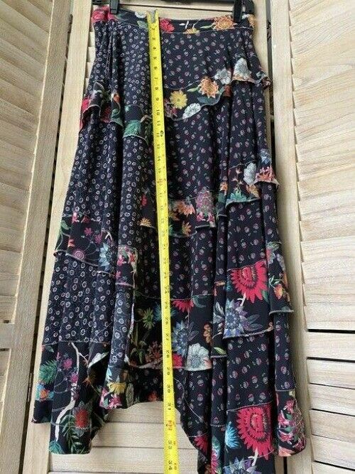 Nicole Miller black multicolor floral skirt