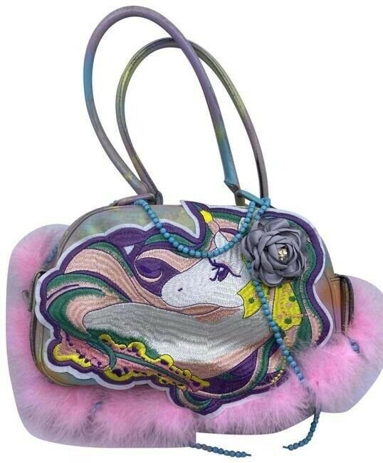 Marc Jacobs w hand shoulder customized by me w applique multicolor shoulder bag