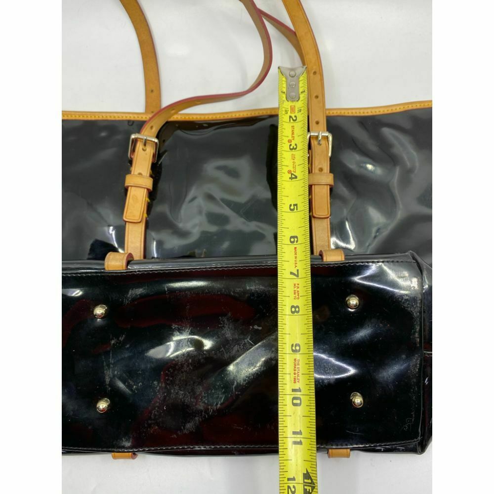 DOONEY & BOURKE Black Tan Patent Leather Tote Bag