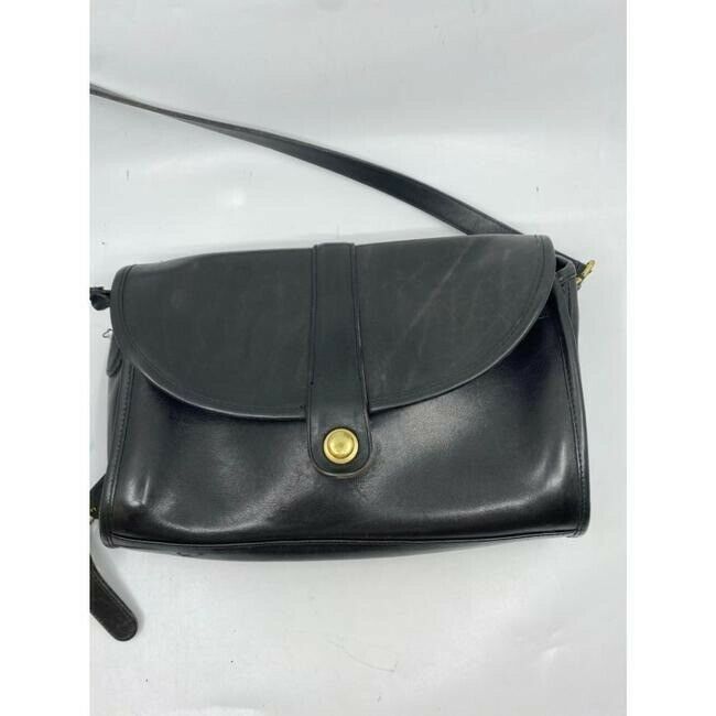 COACH Vintage Black Leather Crossbody Bag