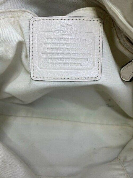 Coach medium white leather cross body bag