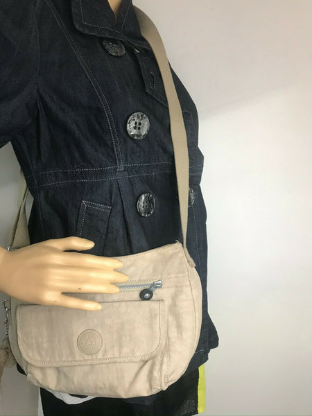 Kipling Tan Nylon Medium Size Crossbody Bag