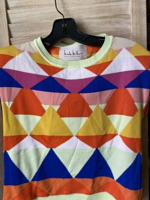 Nicole Miller multicolor msrp small blouse