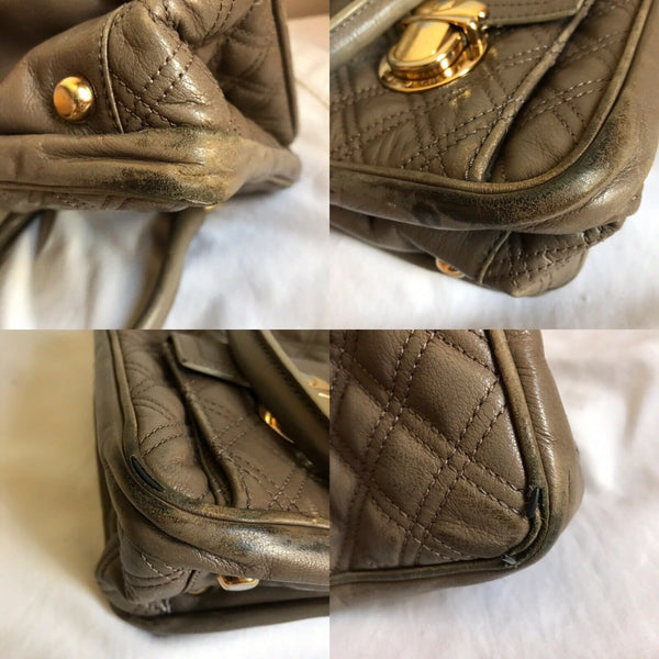 MARC JACOBS brown Leather Quilted Handbag