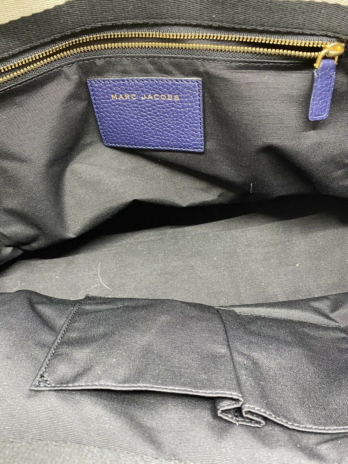 Marc Jacobs Navy Large Leather Tote bag