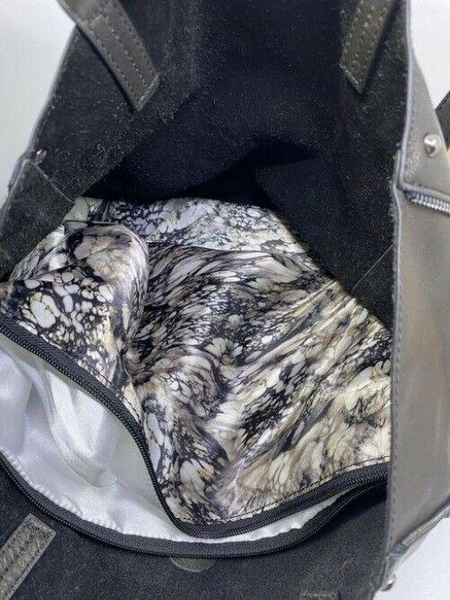 Nicole Miller Shopping Nwot Msrp Black Leather Tote
