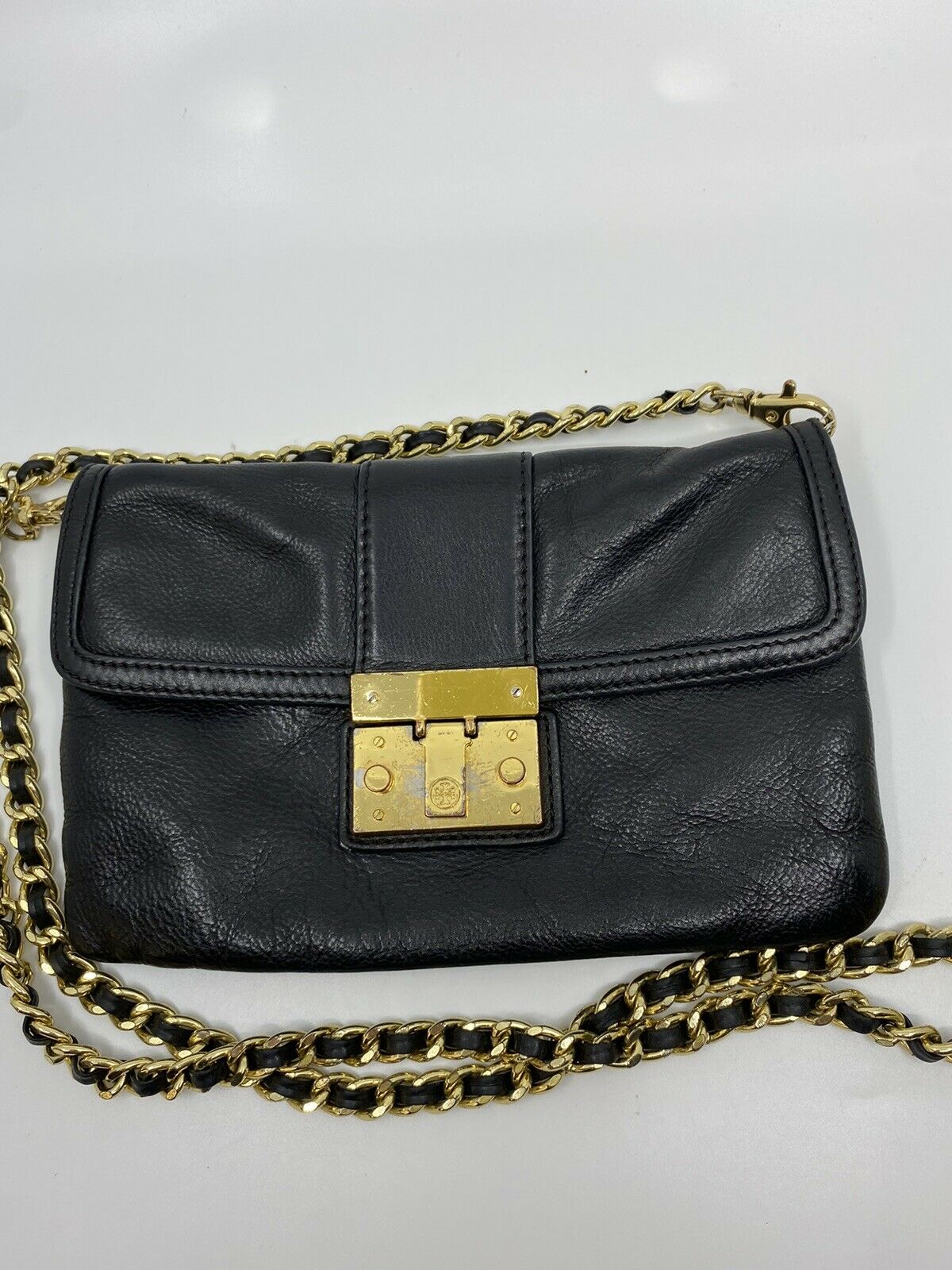 Tory Burch Black Leather  Small Crossbody