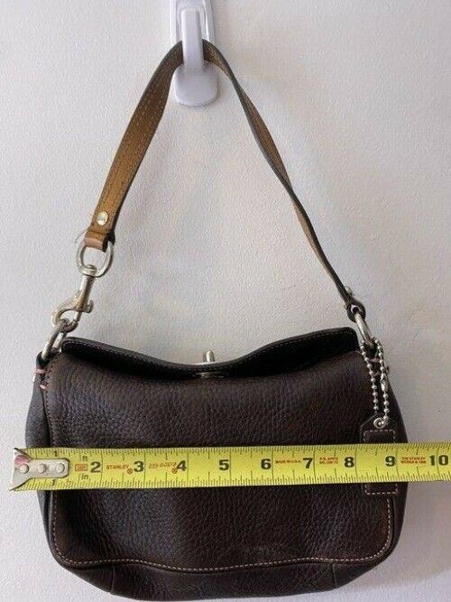 coach small handbag brown leather tote