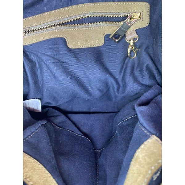 Sandro Brown Leather Shoulder Bag
