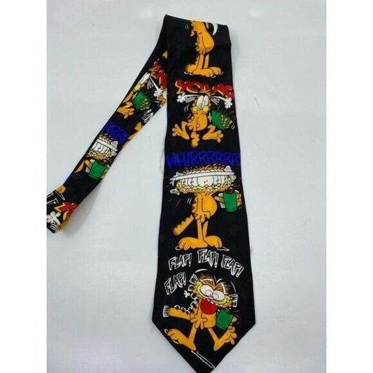 NWT Garfield Neck Tie Coffee Me Black Orange