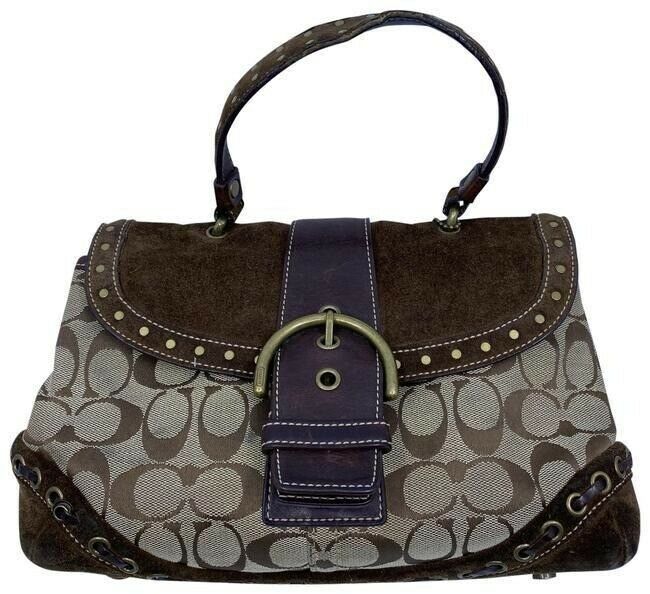 Coach Small Handbag Brown Beige Hobo Bag