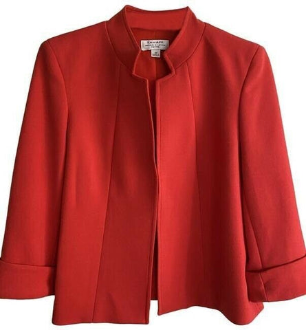 elie tahari red jacket