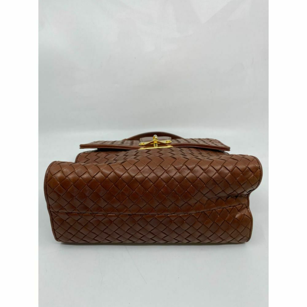 BOTTEGA VENETA Brown Woven Leather Handbag Msrp 1,200