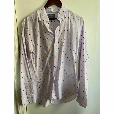 BONOBOS Pink Blue Printed Long Sleeve Button Down Shirt Size M