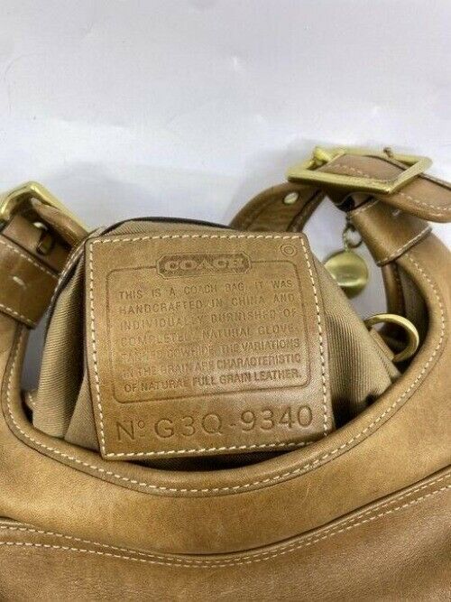coach tan leather shoulder bag