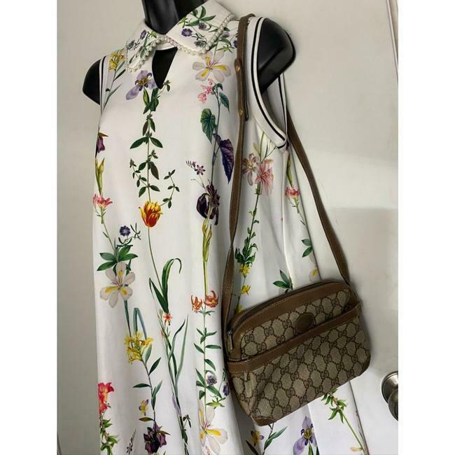 Gucci Vintage Brown Signature Crossbody Bag