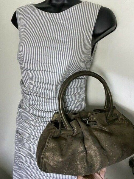 salvatore ferragamo handbag bronze shoulder bag