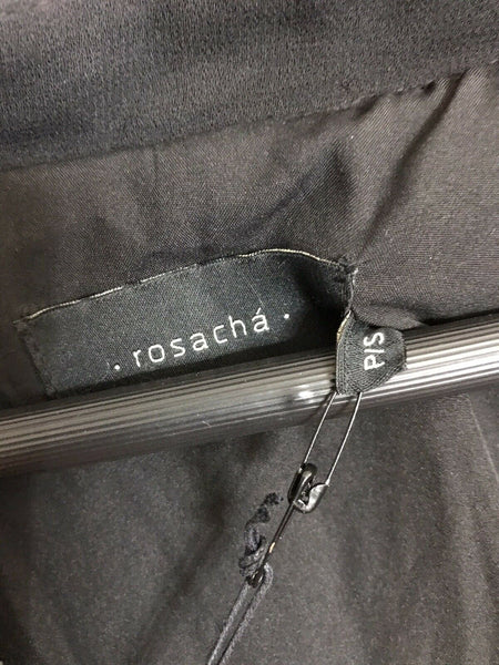 ROSA CHA Black Beaded Bomber Jacket size Small