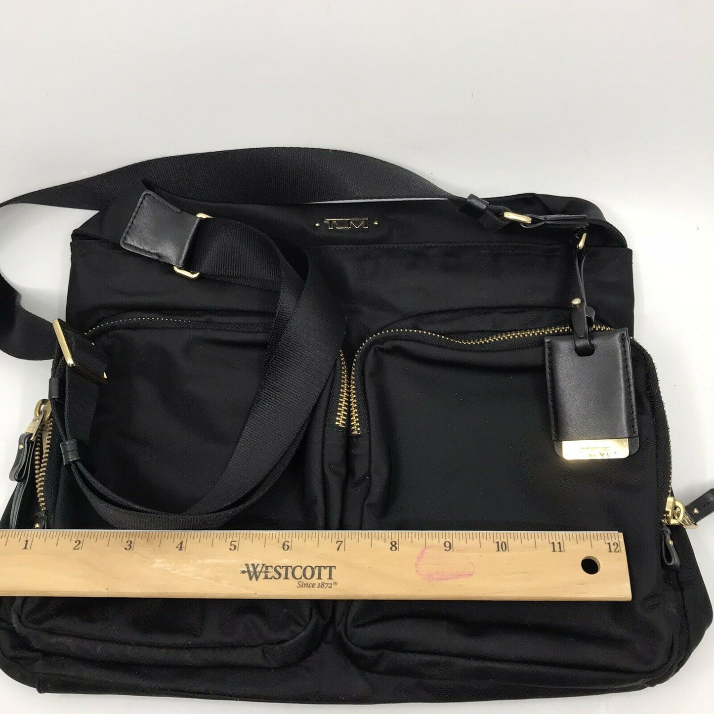 TUMI Black Nylon Voyage Crossbody Bag
