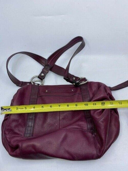 b makowsky purple leather shoulder bag