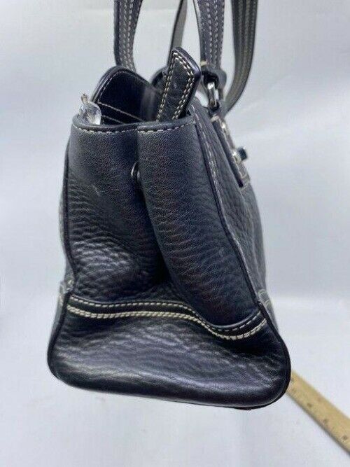 coach black leather shoulder bag