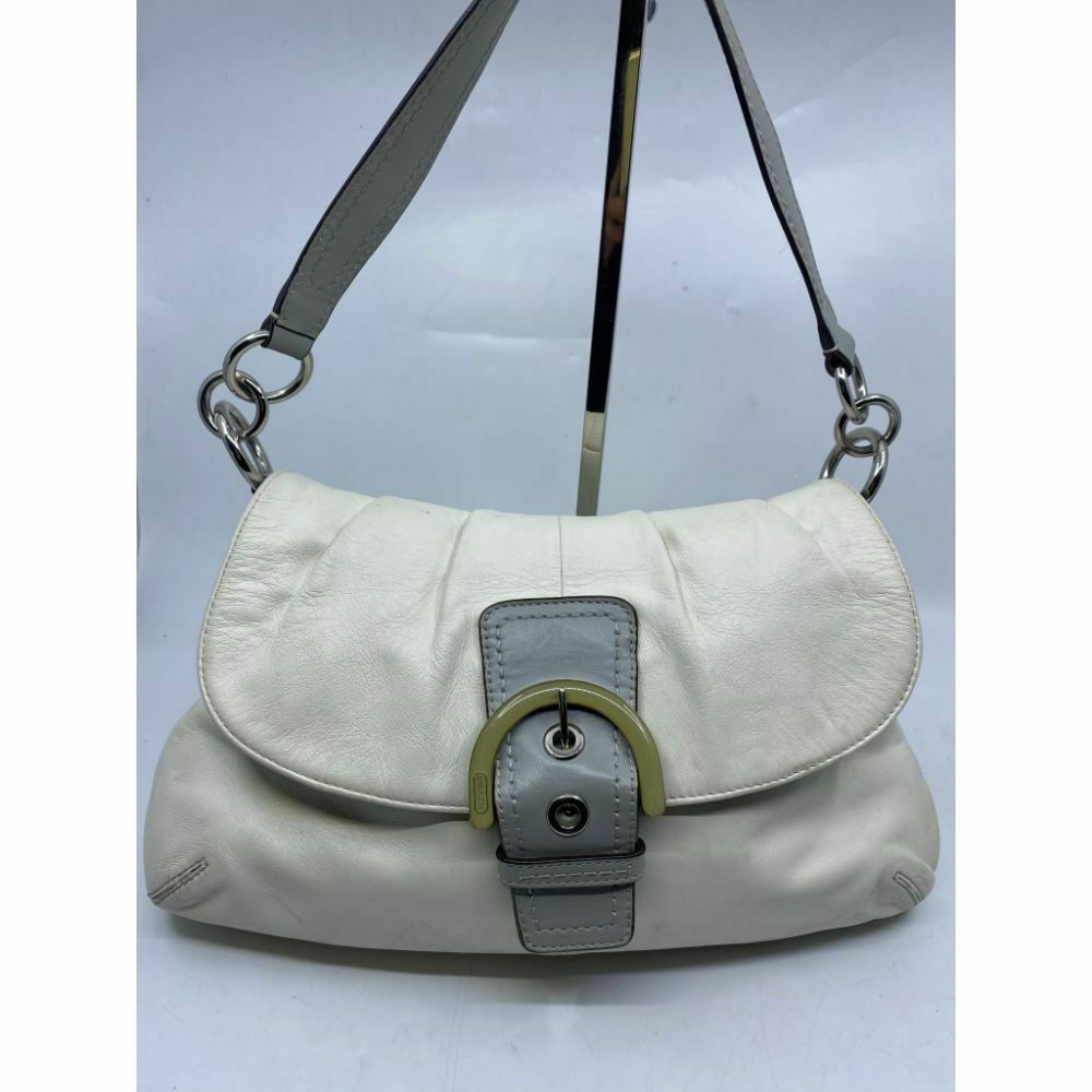 COACH Medium/ Large Leather White Shoulder Bag