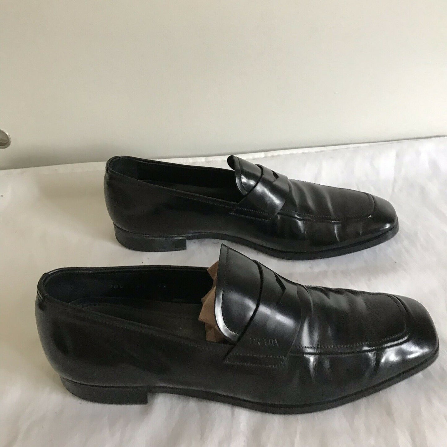 PRADA mens Leather Dress Shoes 6.5