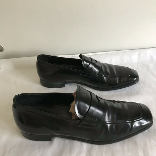 PRADA mens Leather Dress Shoes 6.5