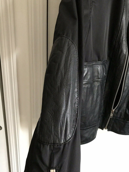 UNITED COLORS OF BENETTON Leather/ Nylon Vintage Jacket Small